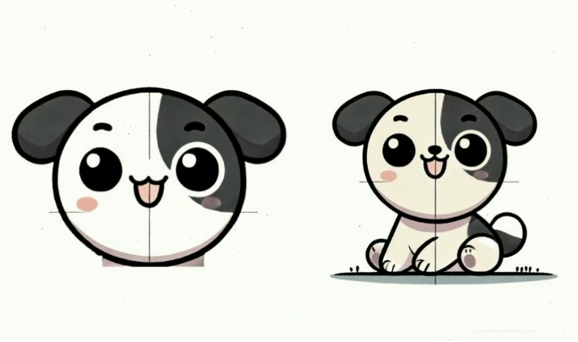 Cách vẽ con chó dễ thương nhất