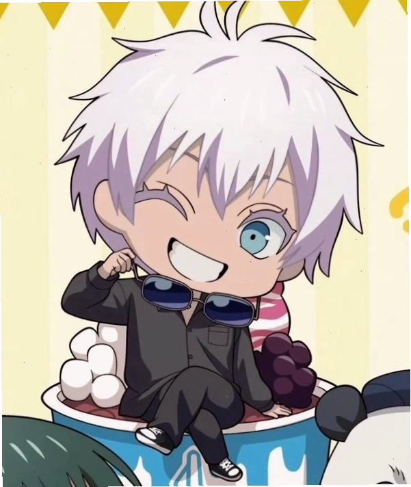 Cài ngay hình nền Gojo chibi siêu đáng yêu