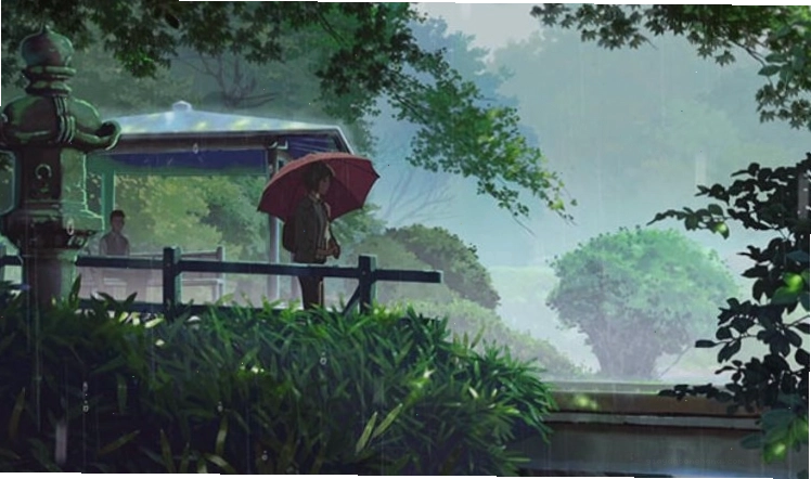 Cảnh lãng mạn trong anime tình cảm Khu vườn ngôn từ