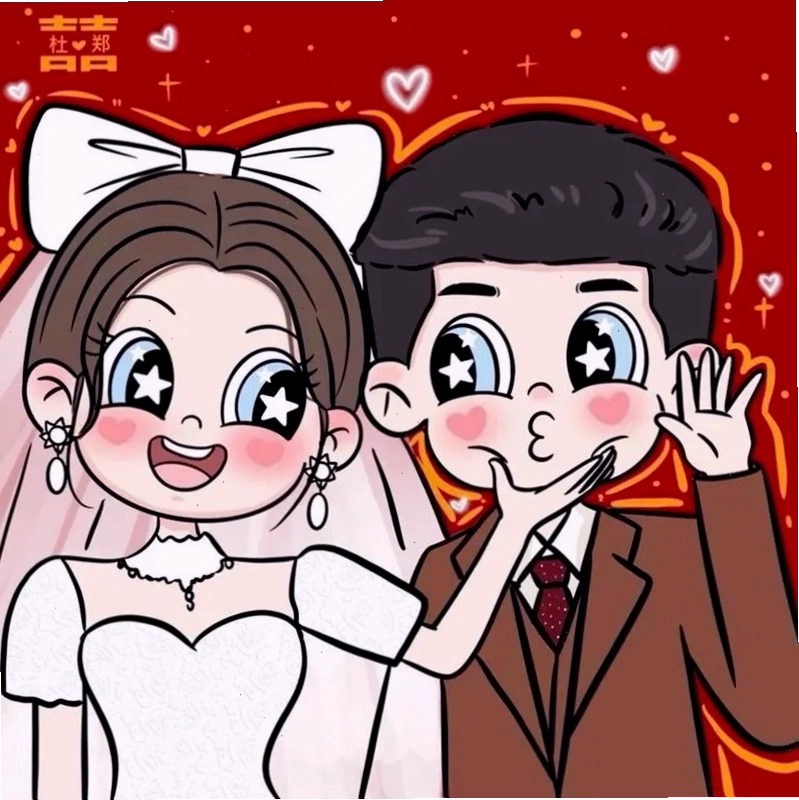 Cặp đôi chibi tay trong tay trên con đường tình yêu
