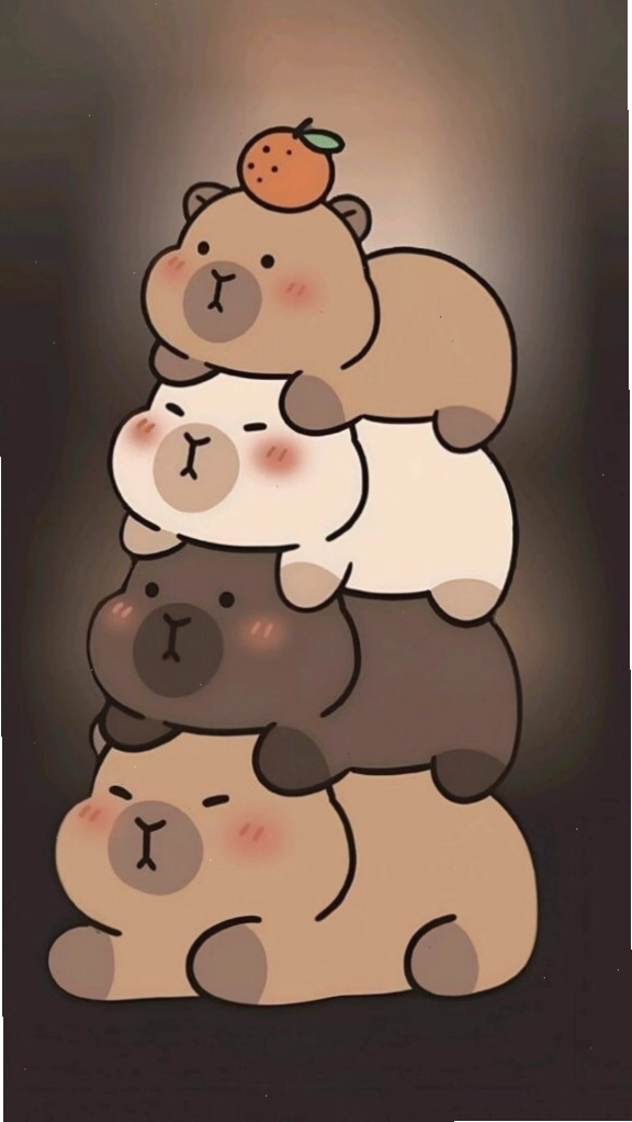 Capybara chất chồng trong bóng tối