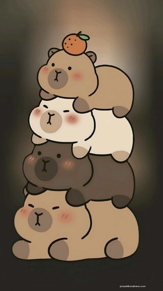 Capybara chồng chất trong bóng tối đầy ấm cúng