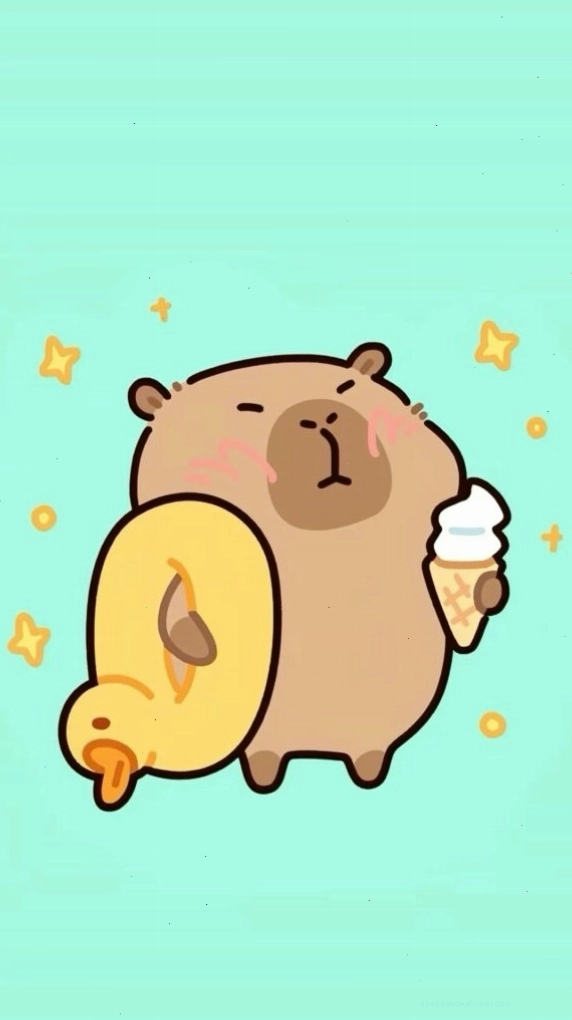 Capybara cõng vịt vàng, một hình ảnh vô tri đầy ngộ nghĩnh