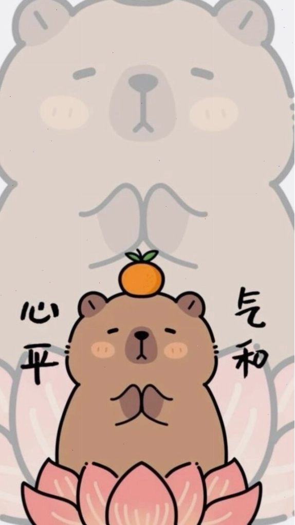 Capybara ngồi thiền với vẻ mặt giác ngộ