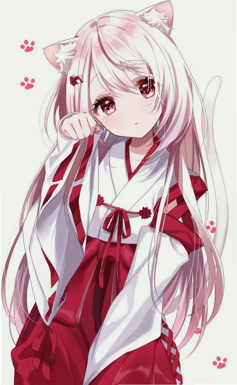 Cat Girl wallpaper với chủ đề tối giản