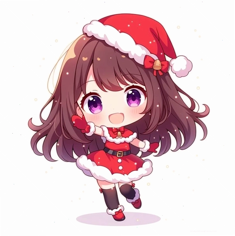 Cây thông Noel chibi dễ thương với các nhân vật hoạt hình