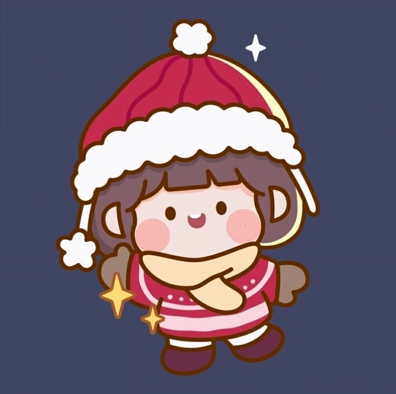 Cây thông Noel chibi với gam màu pastel ngọt ngào