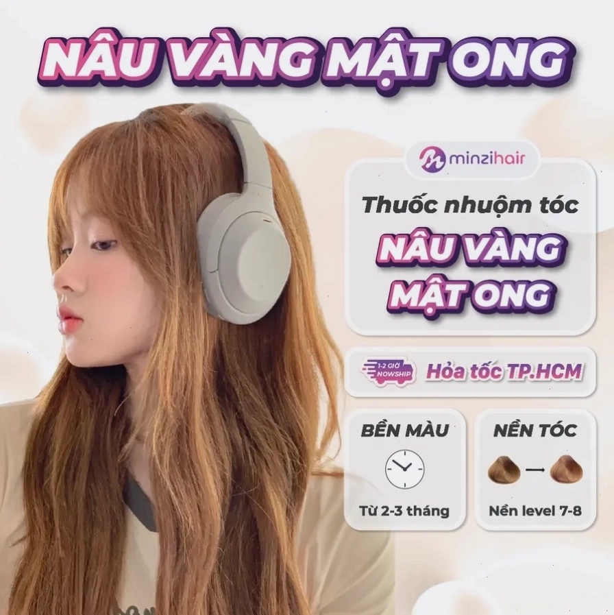 Chăm sóc tóc nhuộm màu nâu mật ong đúng cách để giữ màu bền lâu