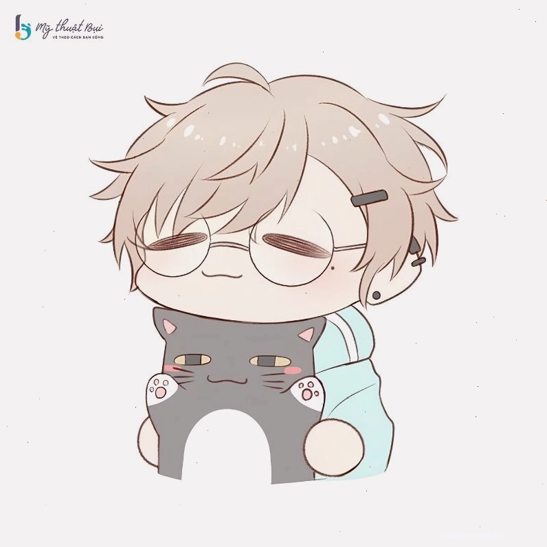 Chàng trai chibi đáng yêu với nụ cười tươi tắn và phong cách năng động