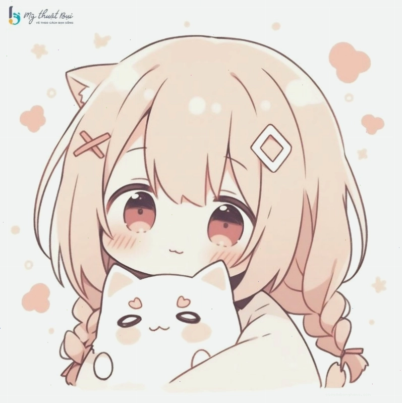 Chibi girl với đôi mắt to tròn lấp lánh