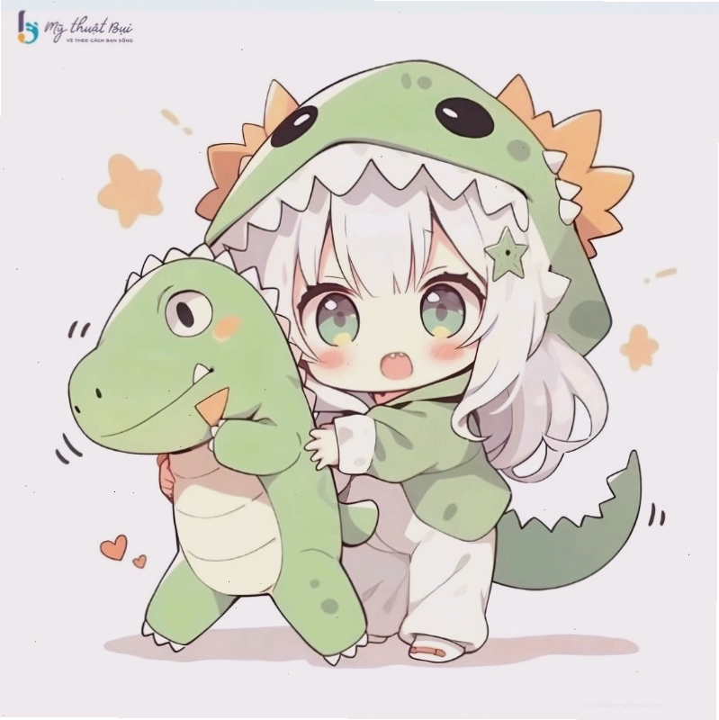Chibi girl với trang phục dạ hội lộng lẫy