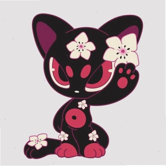 Chibi nữ mèo với biểu cảm tinh nghịch
