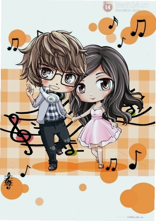 Chibi Việt Nam chân dung nhân vật với mái tóc bay bổng
