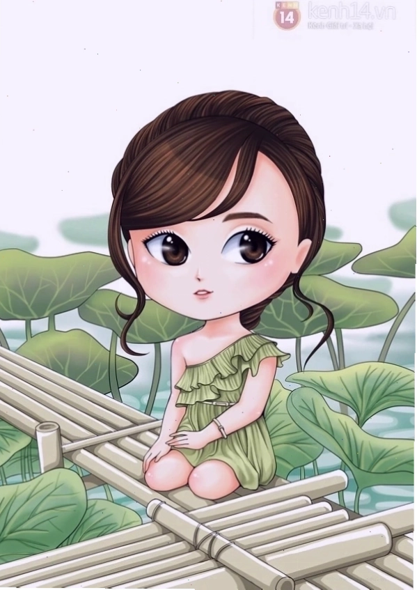 Chibi Việt Nam dễ thương với đường nét tối giản