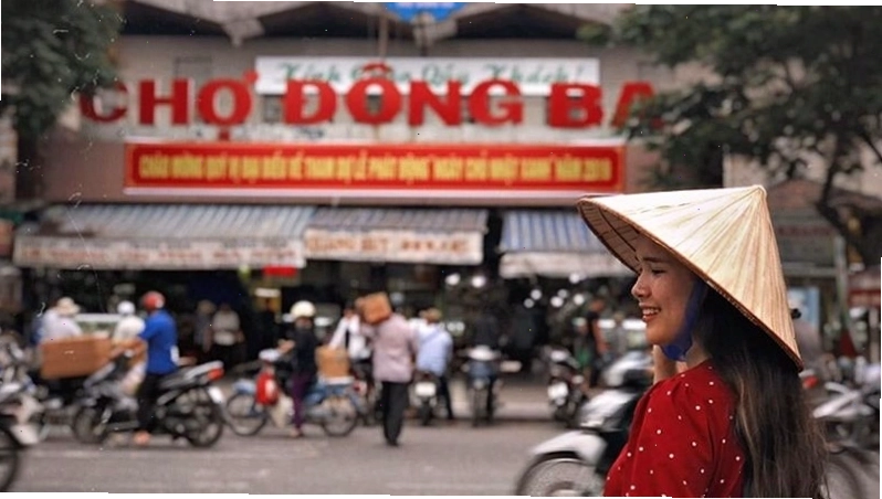 Chợ Đông Ba Huế, nơi tập trung các sản vật địa phương và ẩm thực phong phú