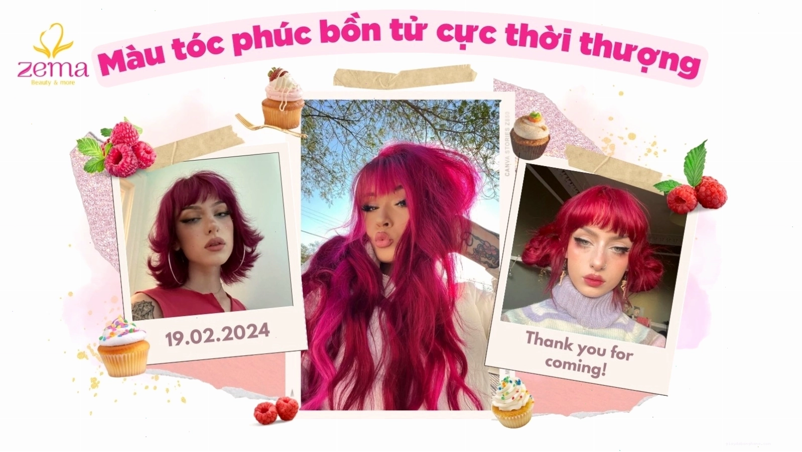 Chọn màu tóc phúc bồn tử đẹp phù hợp với tông da