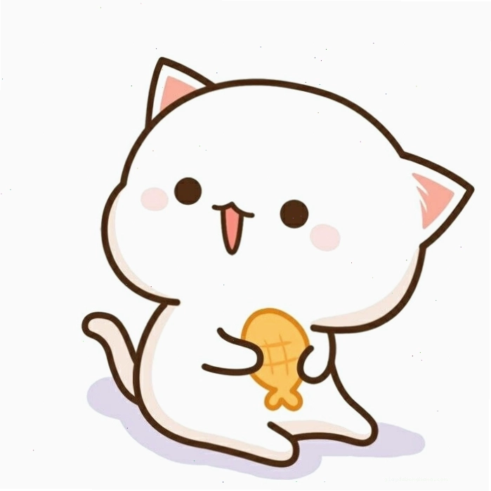 Chú mèo chibi với đôi mắt to tròn và biểu cảm ngộ nghĩnh