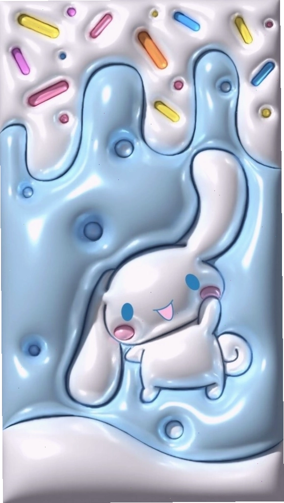 Cinnamoroll với hiệu ứng nước xanh bóng bẩy, đáng yêu như kẹo ngọt