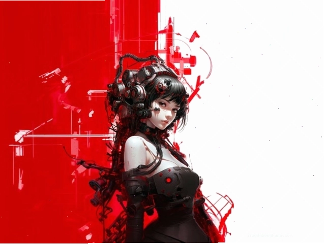 Cô gái anime dễ thương với mái tóc hồng và đôi mắt to tròn