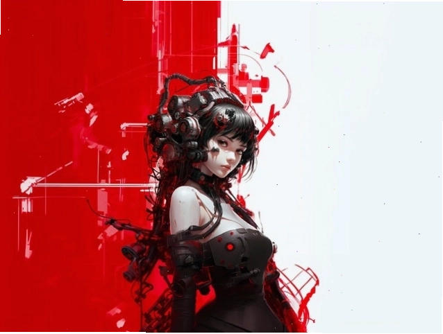 Cô gái anime ngồi thư giãn trong không gian lofi