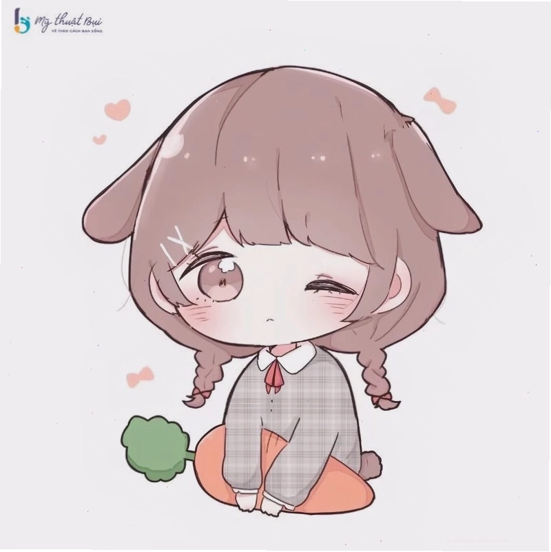 Cô gái chibi đang đọc sách