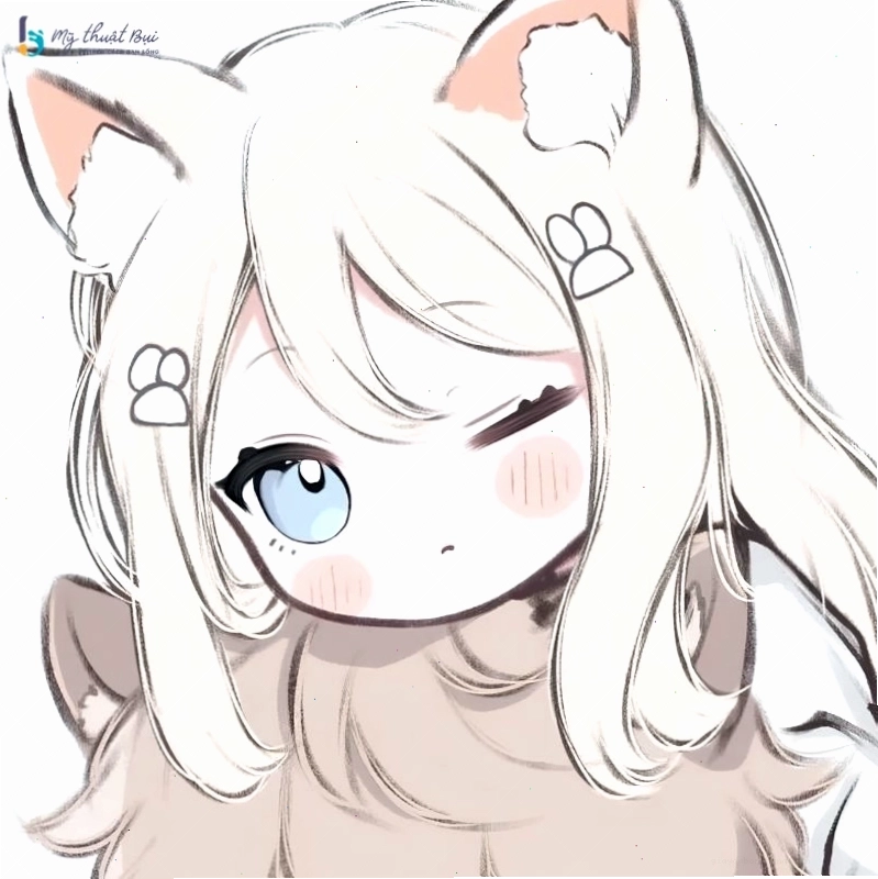 Cô gái chibi đang vẽ tranh