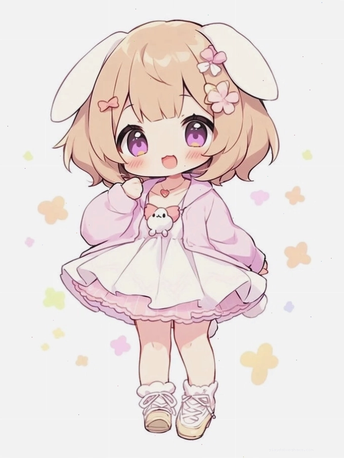 Cô gái chibi đang vui đùa