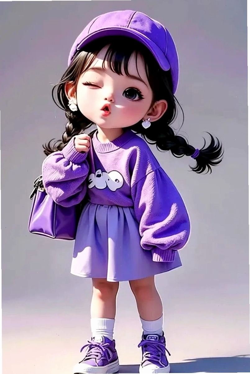 Cô gái chibi đáng yêu trong trang phục học sinh