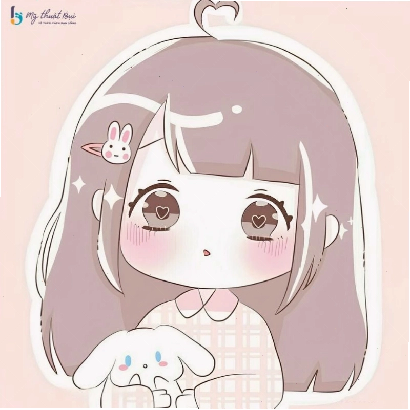Cô gái chibi dễ thương đang nhảy múa