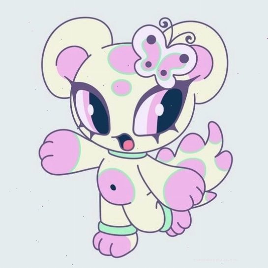 Cô gái Chibi dễ thương với chú bướm