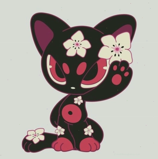 Cô gái chibi hóa thân thành mèo dễ thương với đôi tai và đuôi mèo