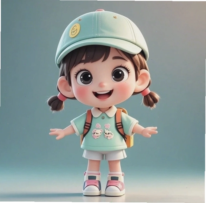 Cô gái chibi tóc ngắn cá tính