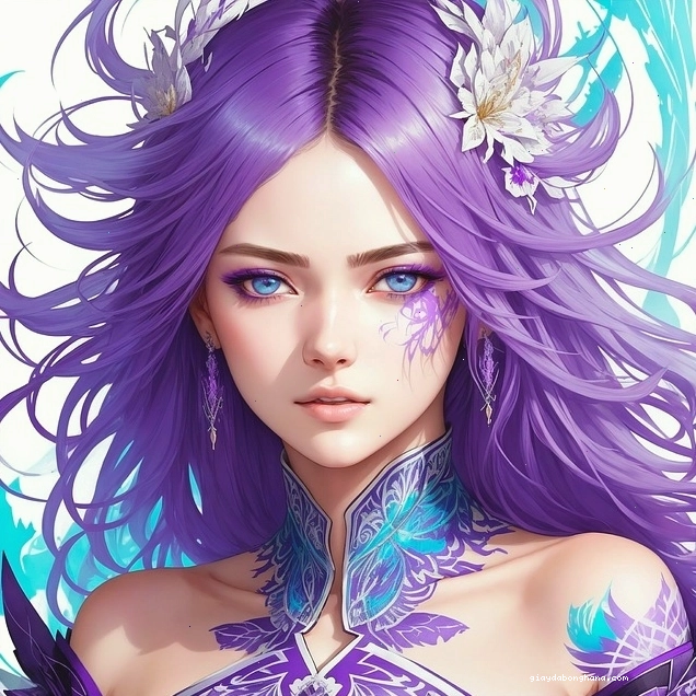 Cô gái chibi với trang phục hiện đại và phụ kiện thời trang