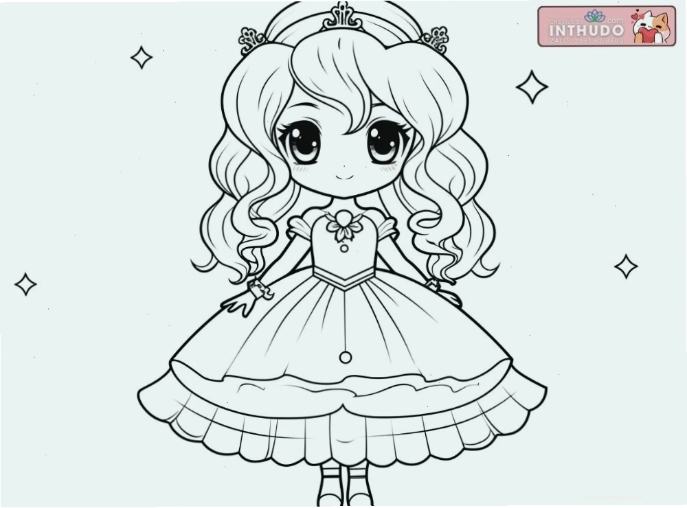 Công chúa chibi đội vương miện