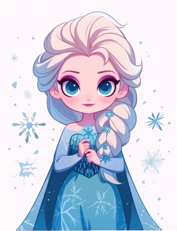 Công chúa Elsa chibi trong trang phục lộng lẫy