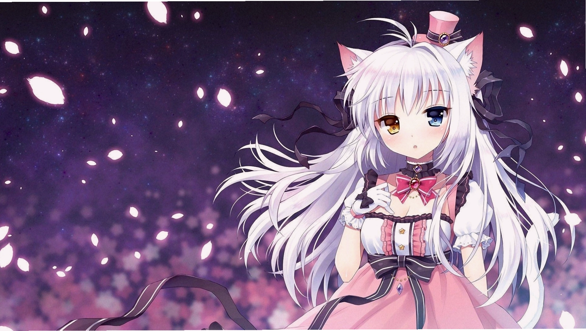 Cute Anime Neko Girls Wallpaper Free