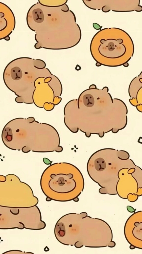 Đàn Capybara và vịt vàng tạo nên khung cảnh ngộ nghĩnh, vô tri