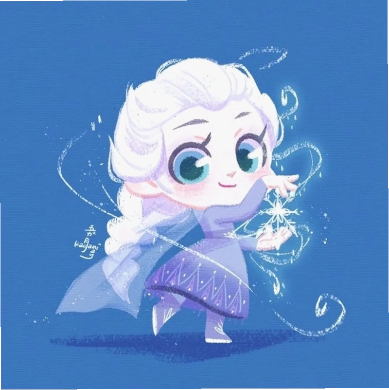 Elsa chibi có gì đẹp với đôi mắt to tròn long lanh và biểu cảm đáng yêu