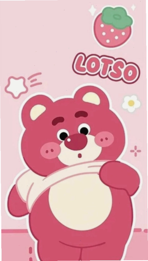 Gấu dâu hoạt hình phong cách kawaii