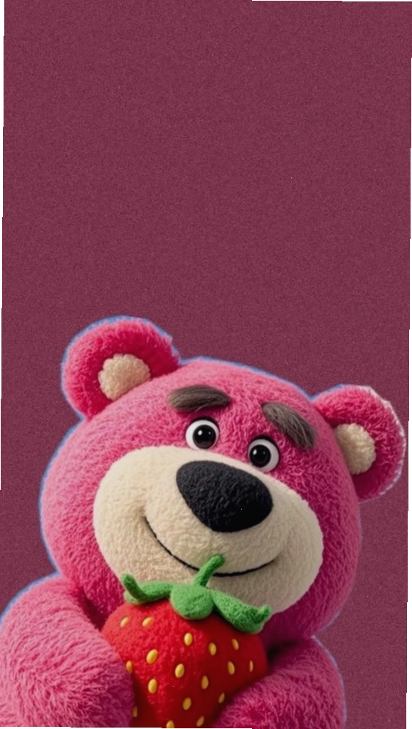 Gấu Lotso ôm dâu tây đáng yêu
