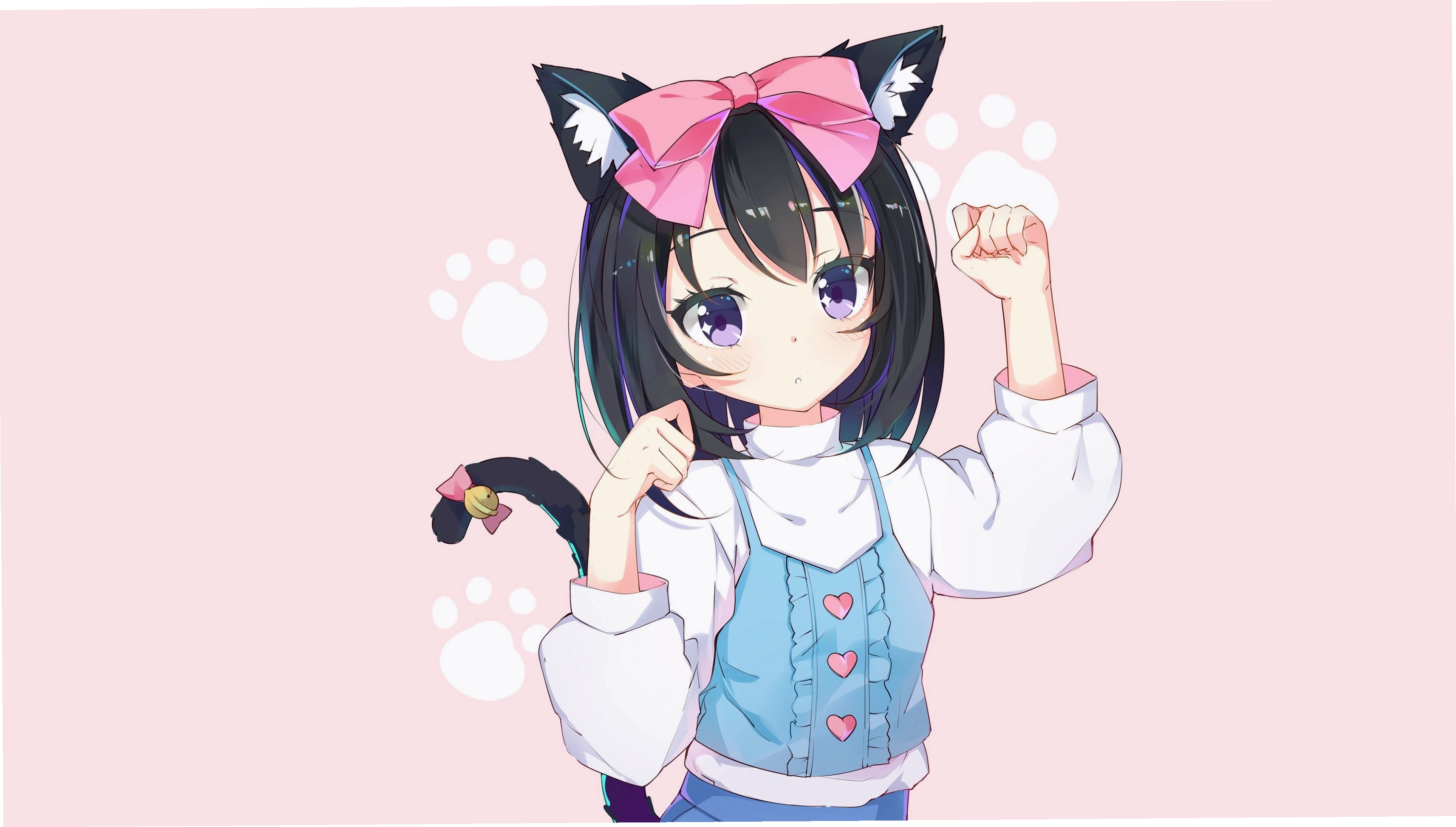 HD Anime Wallpaper với nhân vật cat girl