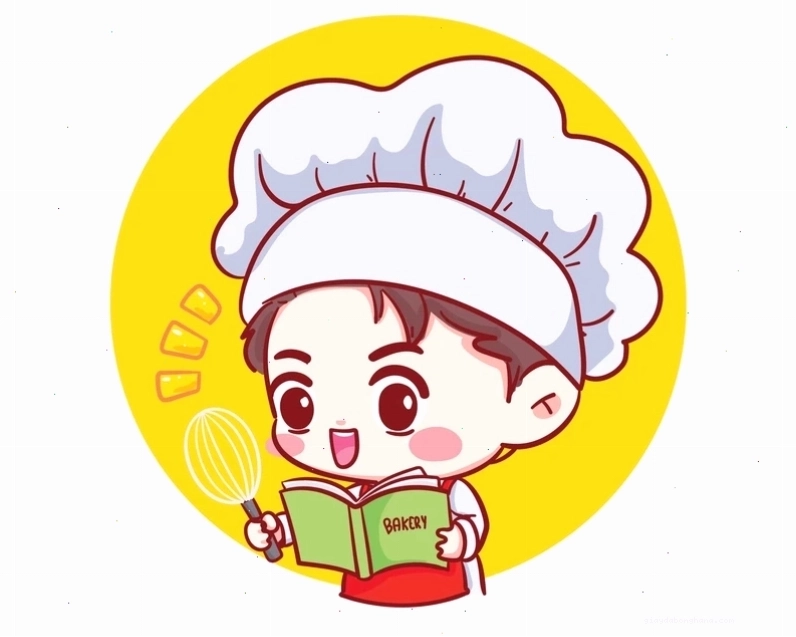Hình ảnh chibi đầu bếp nam đang nấu ăn