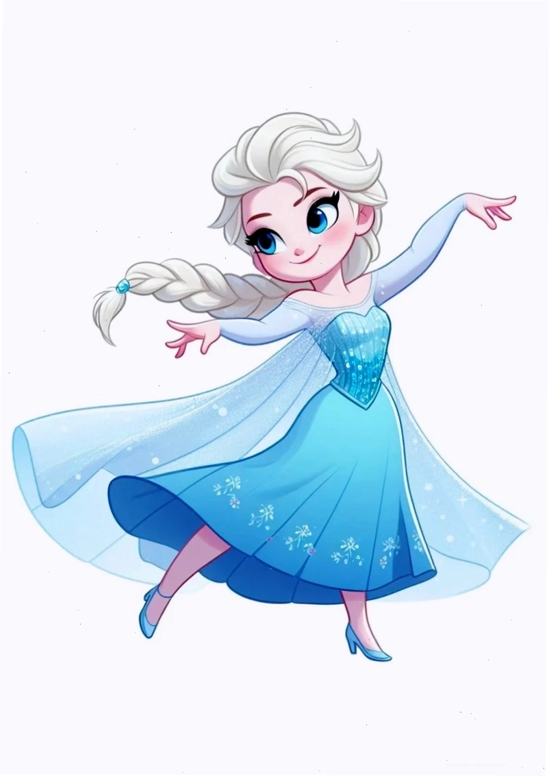 Hình ảnh Elsa chibi PNG nền trong suốt cho thiết kế
