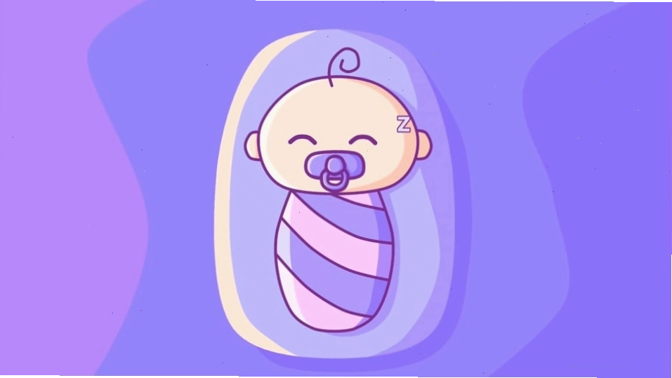 Hình ảnh em bé đang ngủ say với núm vú giả