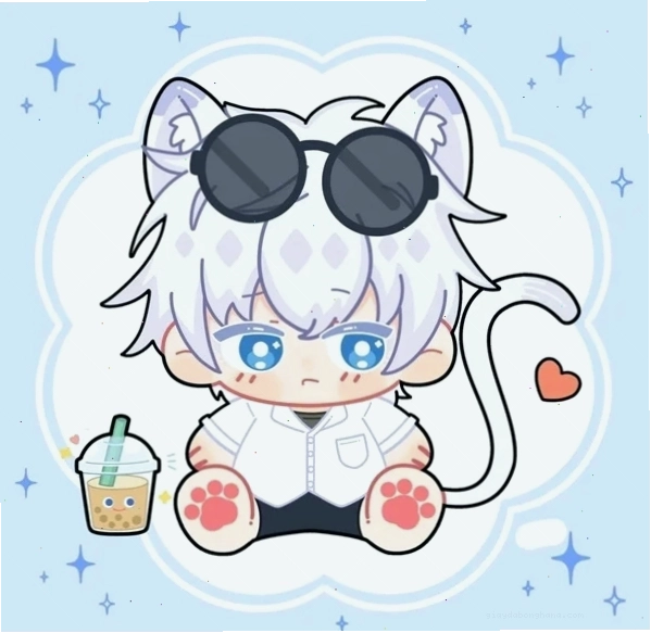 Hình ảnh Gojo Satoru chibi với biểu cảm cực kỳ dễ thương