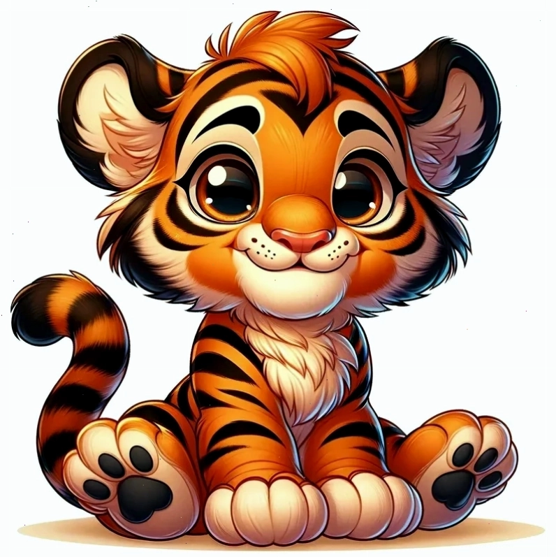 Hình ảnh hổ chibi dễ thương và ngộ nghĩnh