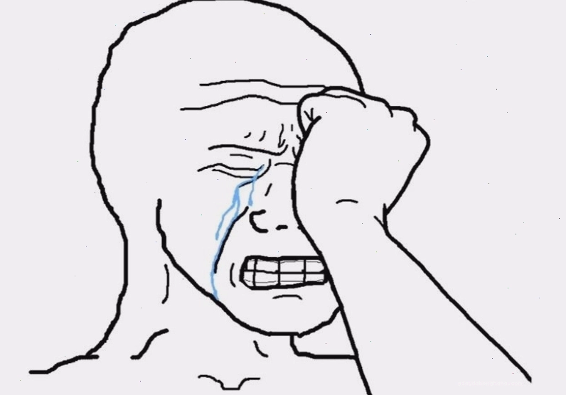 Hình ảnh meme khóc với biểu cảm buồn sâu sắc