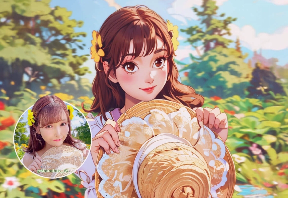 Hình ảnh minh họa quá trình tạo avatar anime bằng AI