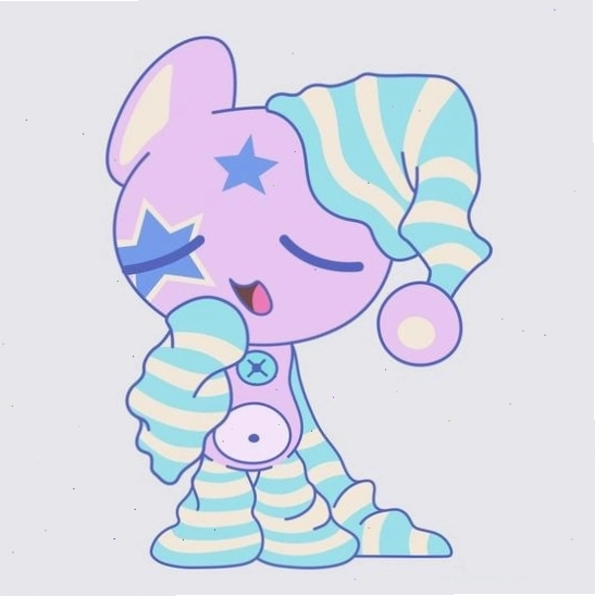 Hình ảnh nhân vật anime chibi dễ thương đang buồn ngủ trong bộ đồ ngủ