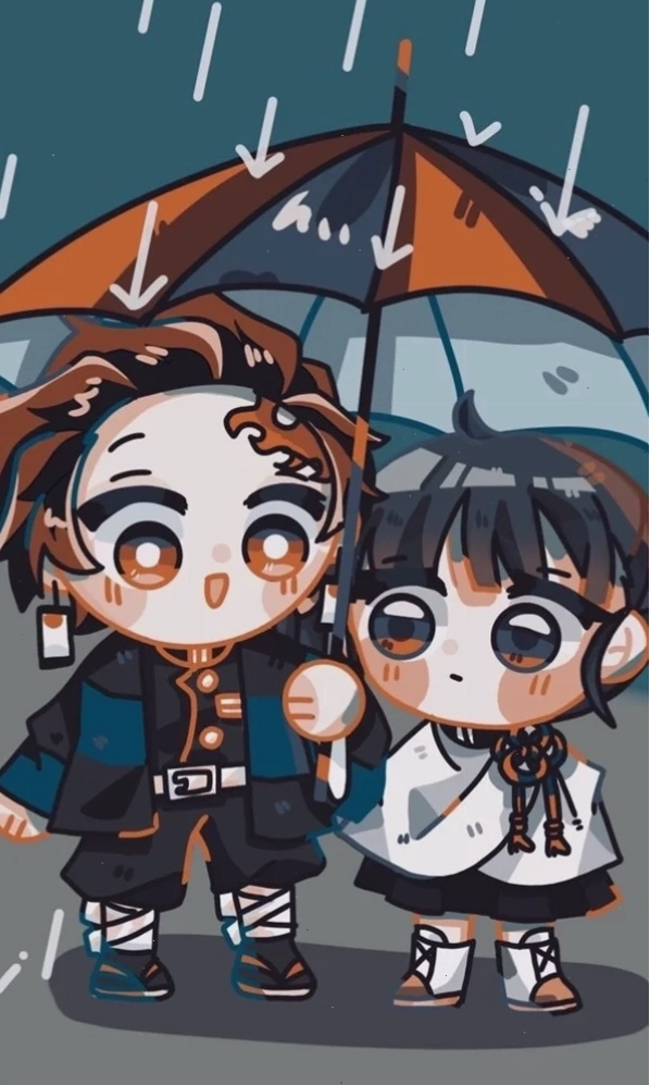 Hình ảnh Tanjiro chibi với phong cách vẽ đơn giản